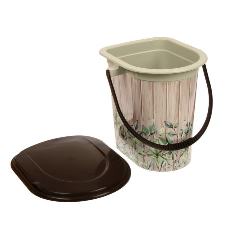 Bucket-bucket, h = 38 cm, 17 l, removable chair, beige, mix cover-5