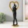 Souvenir Polystone "Abstraction. Kiss at the heart" gold with black 14.5x9x32 cm
