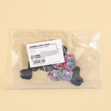 Furniture for jewelry "cat", 1.5 x 1.6 cm, with a suspension, 15 pieces-2