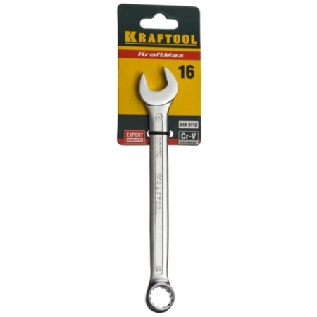 The key combined key Kraftool 27079-16, CR-V, chrome, 16 mm-3
