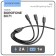 Cable Borofone BX71, 3 V 1, Microusb/Lightning/Type -C - USB, 2 A, PVC braid, 1 m, black