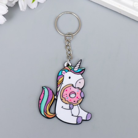 Acryl keychain "Unicorn with donut" 5.8x4.5 cm-4