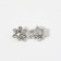 A set of cabinets with rhinestones "Flower", d = 12.3 mm, 20 pcs, silver color