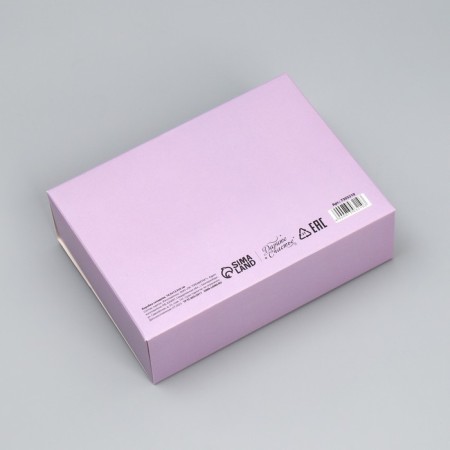 Gift folding box, packaging, “lavender”, 16.5 x 12.5 x 5 cm, without tape-4