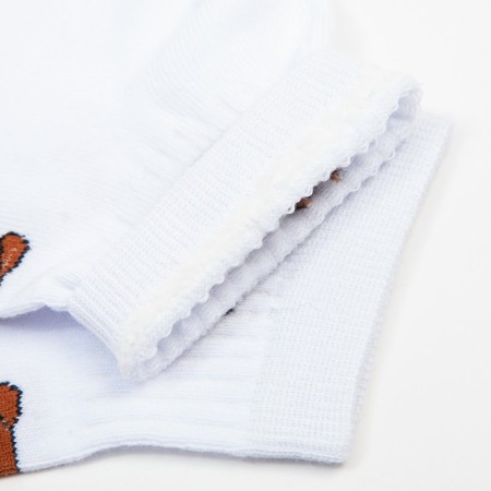 Women's socks "Bear" color white, size 23-25-3