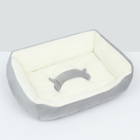 Lynchin-Divan for animals "Bone", 50 x 40 x 15, gray-white