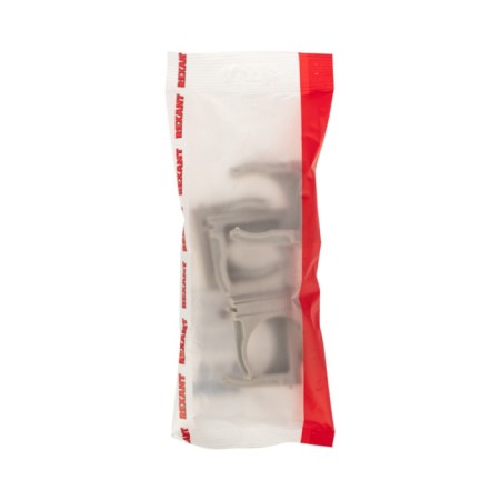 Clip for a pipe Ø 40 mm is gray (5 pcs./Union) Rexant-2
