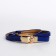 Women's belt, width 1 cm, metal buckle, blue color