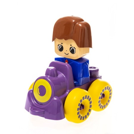 Plastic designer "Funny steam locomotive", 30 parts, Baby Blocks-4