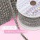 A chain with pearls, metal, plastic, 2 mm, SS6, 9 ± 1 m, graphite color