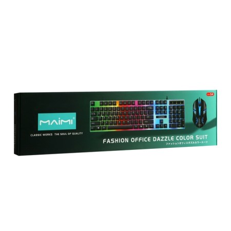 Keyboard set and Maimi S4 mouse, game, wired, membrane, 1200 dpi, black-10