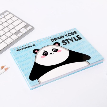 Sketchbook in a solid cover on the crest DRAW your Style A5, 80 l, 100 g/m-1
