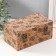 Casket wood to the leatherette under the cork "Flower background" 18x10x8 cm