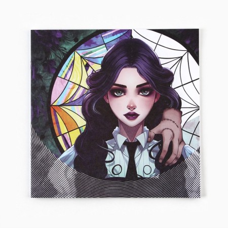 Spiral coloring-antistress "Gothic girl", 20 x 20 cm-2