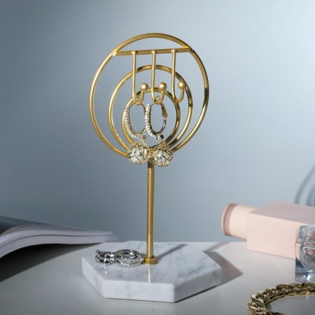 Steam for jewelry "Circle with hooks" h = 19, base 10, color gold-1