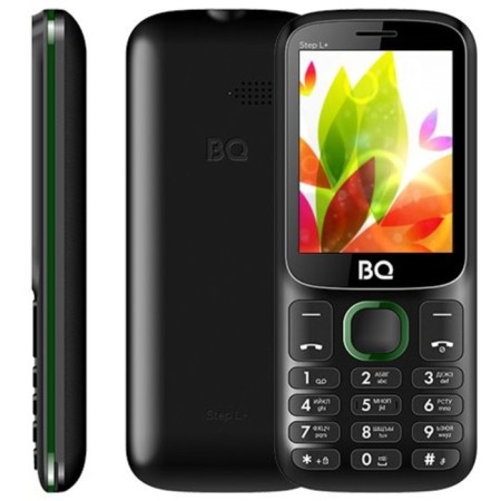 Cell phone BQ M-2440 STEP L+ 2.4 ", 32MB, Microsd, 2 SIM, black-green-1