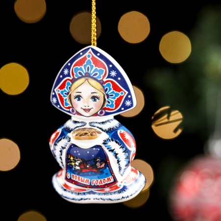 Christmas tree toy "Mashenka", 6cm, ceramics-2