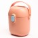 Container for storage of baby food 450 ml., With a spoon, color peach