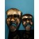 A set of figures "Mask is sad", polystone, 60 cm, 2 pcs, color gold