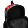 School backpack from textiles on lightning, 3 pockets, red color