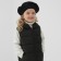 Children's ’width minku, black color, height 92 cm
