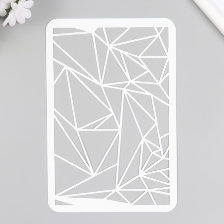 Plastic stencil "Geometry" 16x24 cm