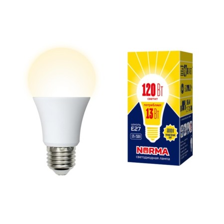 LED LED Uniel, E27, 13 W, glow warm white