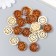 Buttons wood for creativity 2 punctures "Flower of bubbles" set 20 pcs 1.8x1.8x0.3 cm mix