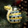 Fir -tree porcelain ball "Snin -blue", Author's painting, 10 cm