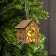 Christmas tree toy "House with a deer", from batteries, a glow of warm white
