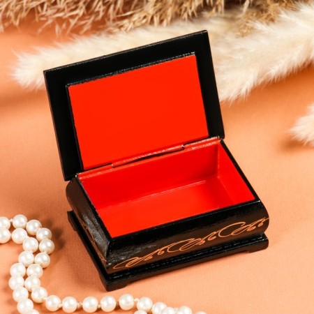 Casket "Angel with a kitten", 6x9 cm, lacquer miniature-1