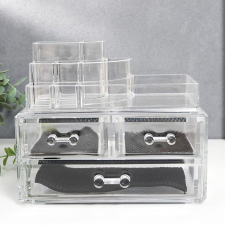 ORGANIZER CHARGANIZER Plastic 3 Transparent boxes 16x19x12 cm-1