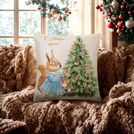 Case on the pillow Ethel "Squirrel", 40*40 cm, 100 p/e, velor-6