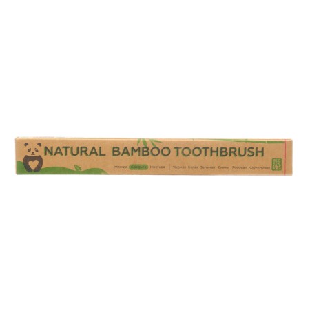 Middle bamboo toothbrush, 5 pieces, mix of flowers-10