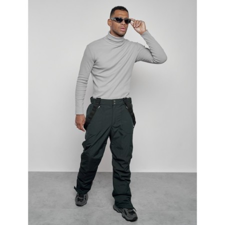 Semi-combinezone ski insulated male winter, size 50, dark green color-15