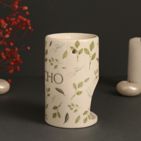 Aroma lamp ceramics "Clear. Snings" White 7.2x7.2x11.6 cm-4