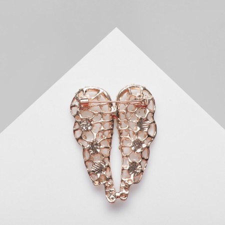 Brooch "Breath of Spring", colored in pink gold-2