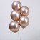 Latex ball 12 ", chrome, set of 100 pcs., Metal bronze color