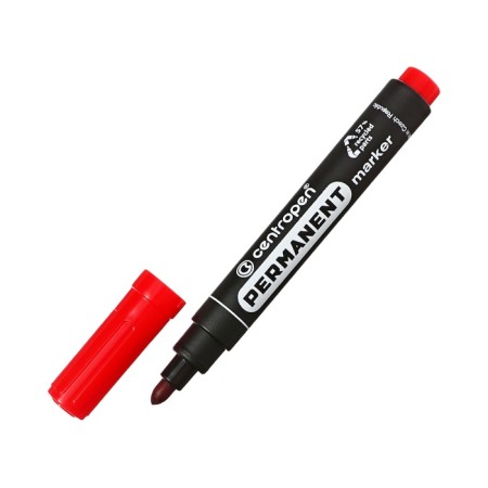 Permanent marker 5.0 mm centropen 8566, line 2.5 mm, red color-5
