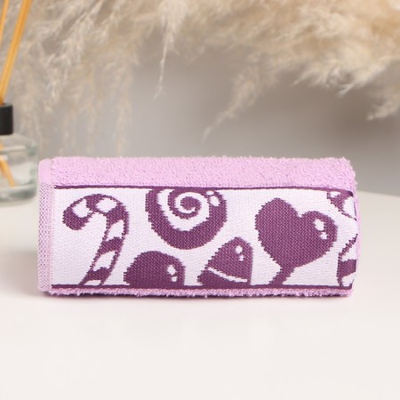A towel 30x60 cm caramel, lilac, Makra 340g/m, HL100%