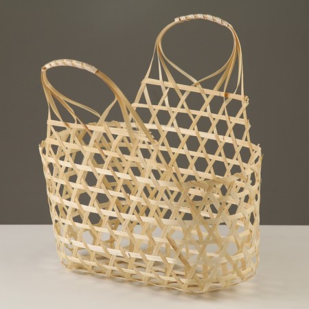 Wicker basket, 25x12x12/24 cm, bamboo