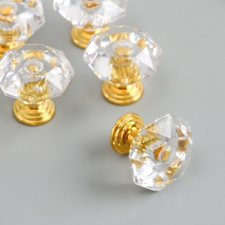 Pen for the casket Metal "Crystal Transparent" gold 2.6x2.6x2.4 cm