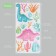 Interior color sticker "Dinosaurians in cacti" 30x60 cm