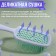 The comb massage, wide, ventilated, 8.5 × 20.5 cm, PVC box, white/turquoise color