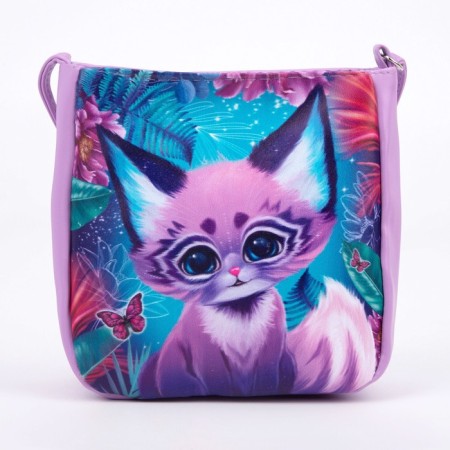 Children's Bag "Magic Cat" from eco-leather, on a strap, 17x12x5 cm-3