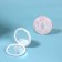 Folding mirror "tenderness", d = 7.5 cm, pink color