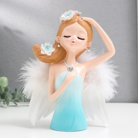 Souvenir Polystone "Girl - an angel with flowers" MIX 5x12x17 cm-1