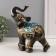 Polystone souvenir "Elephant in Blue Popone with brushes and mirrors" 20x10x18.5 cm