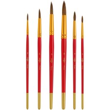 A set of 6 brushes, gamma 