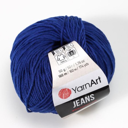 Jeans yarn 55% cotton, 45% acrylic 160m/50g (54 dark blue)-1